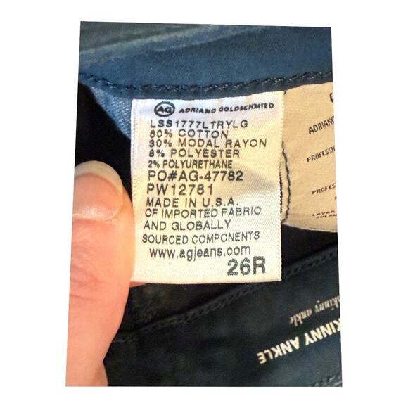 NEW AG Jeans Women’s Size 4 (26) Farrah Skinny Mid-Rise Ankle Royal Lagoon NWOT - Picture 8 of 9